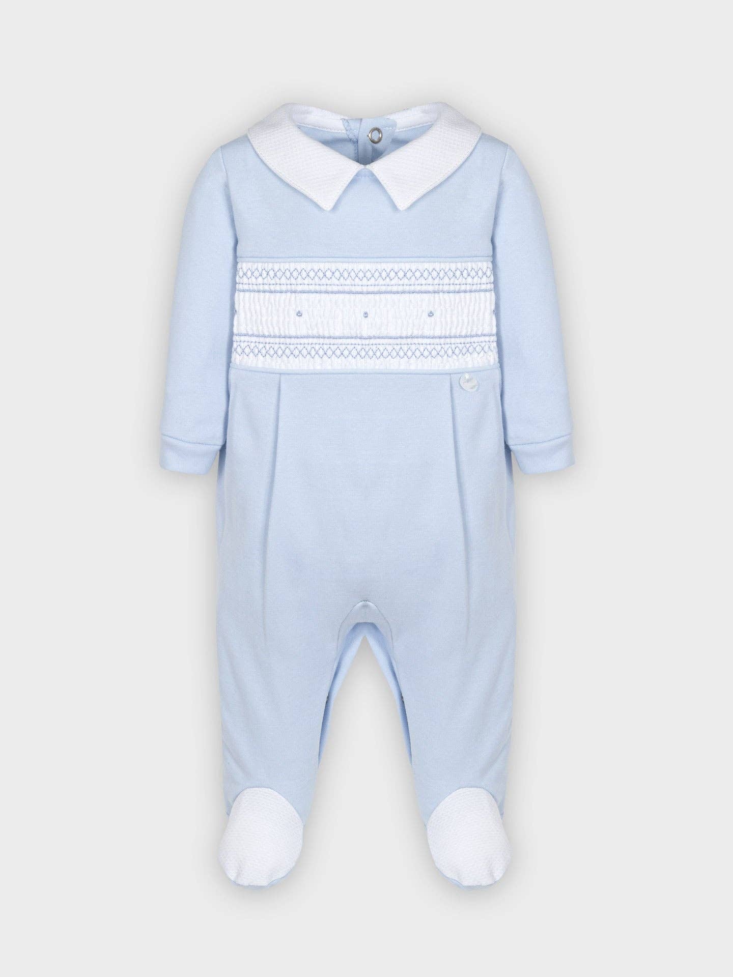 Lil Lads Smocked Footed Romper