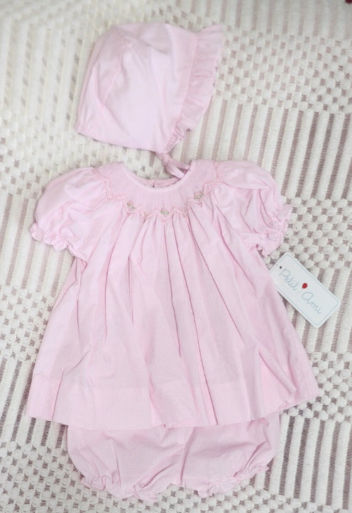 Bishop Zig-Zag Smocked Dress