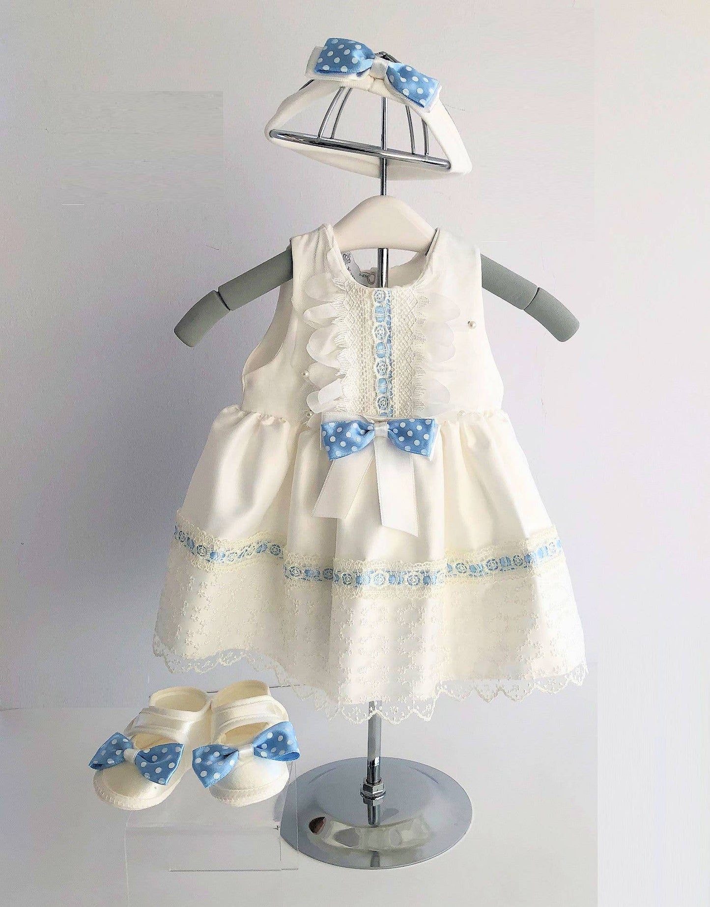 Dress-Booties and Headband - Blue