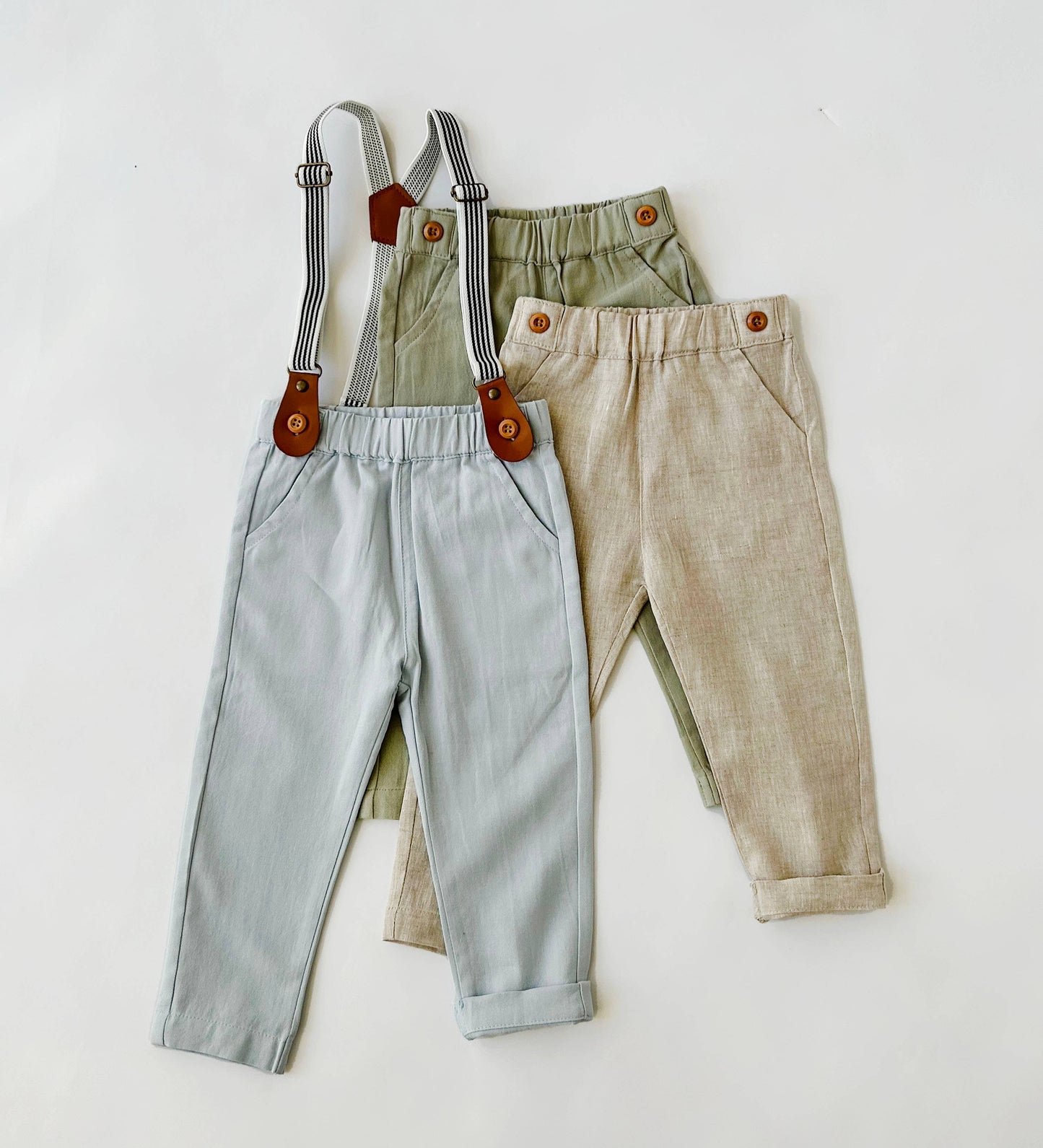 Linen Dress Pants & Suspenders