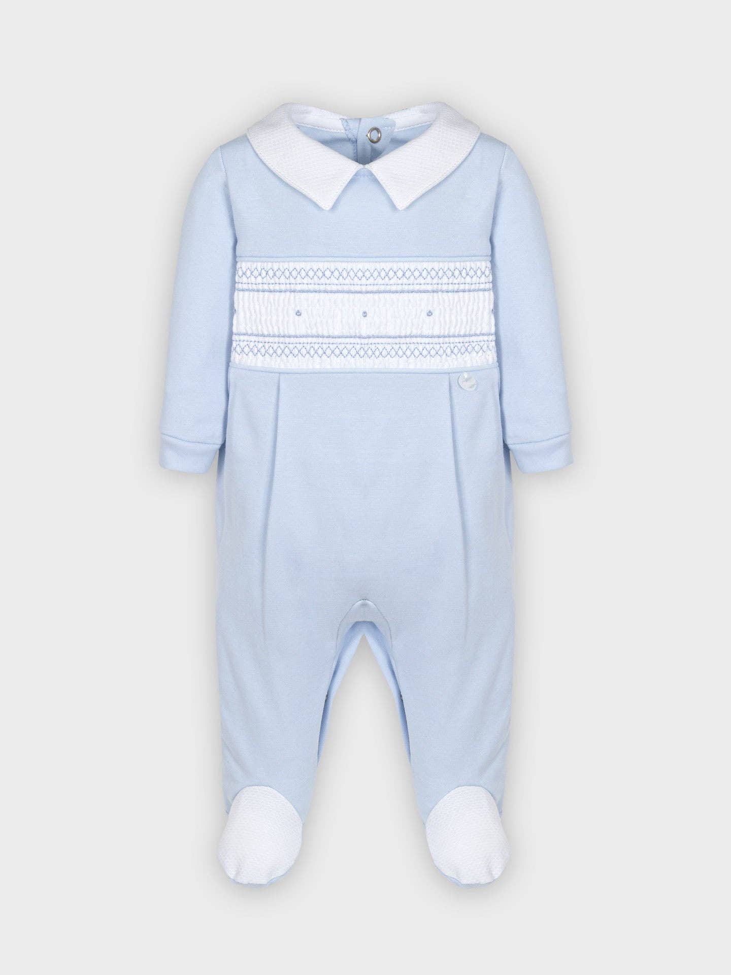 Lil Lads Smocked Footed Romper