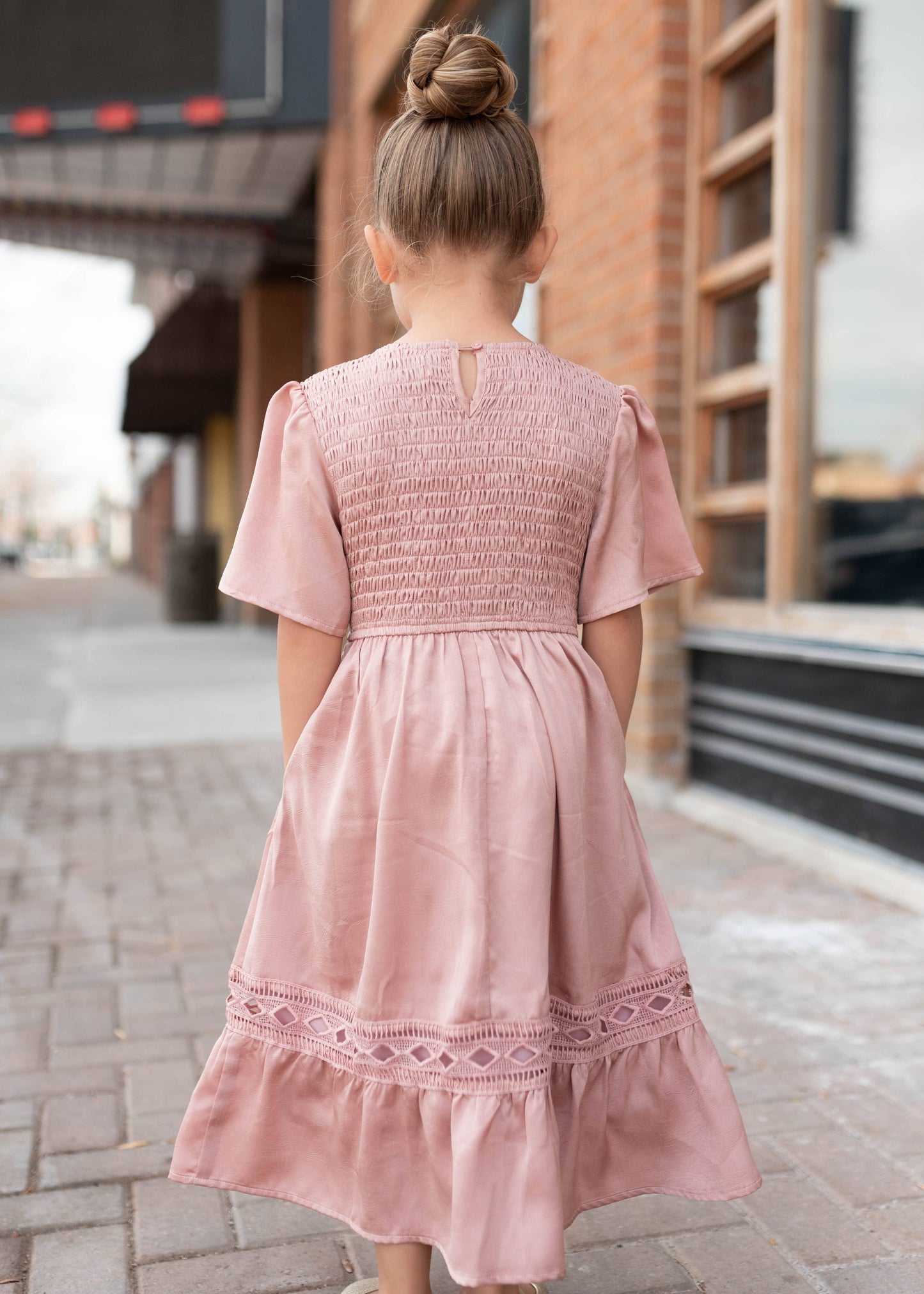 Millie Blush Smocked Little Girl Dress (2T-8Y)