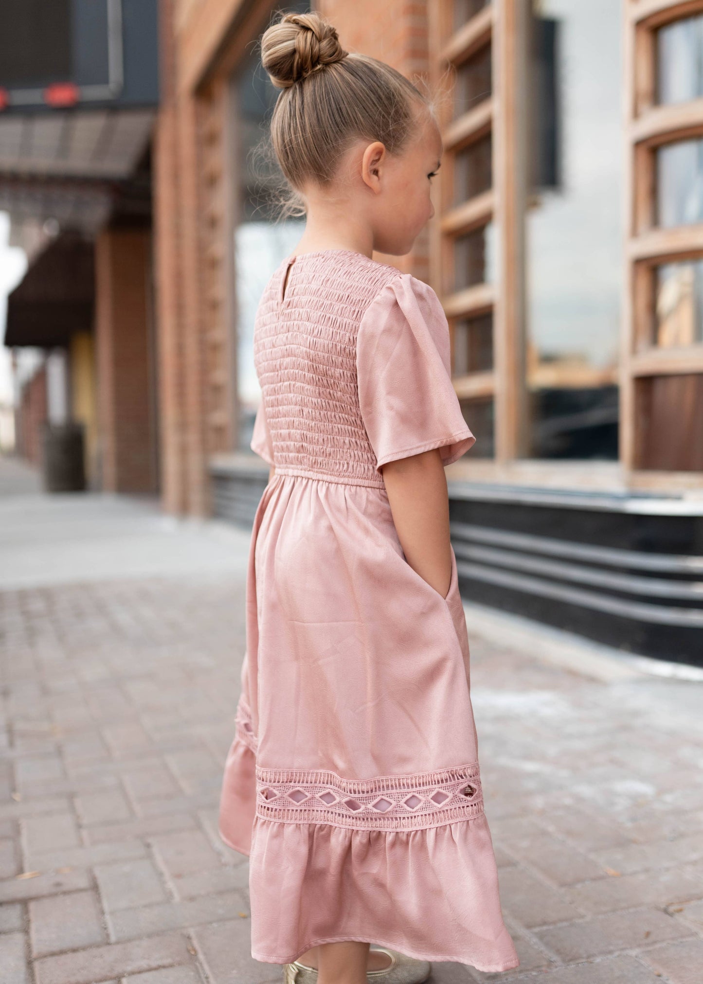 Millie Blush Smocked Little Girl Dress (2T-8Y)