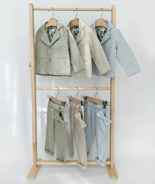 Boys Formal Suit BLAZER+PANTS 4pc Cotton Linen Set