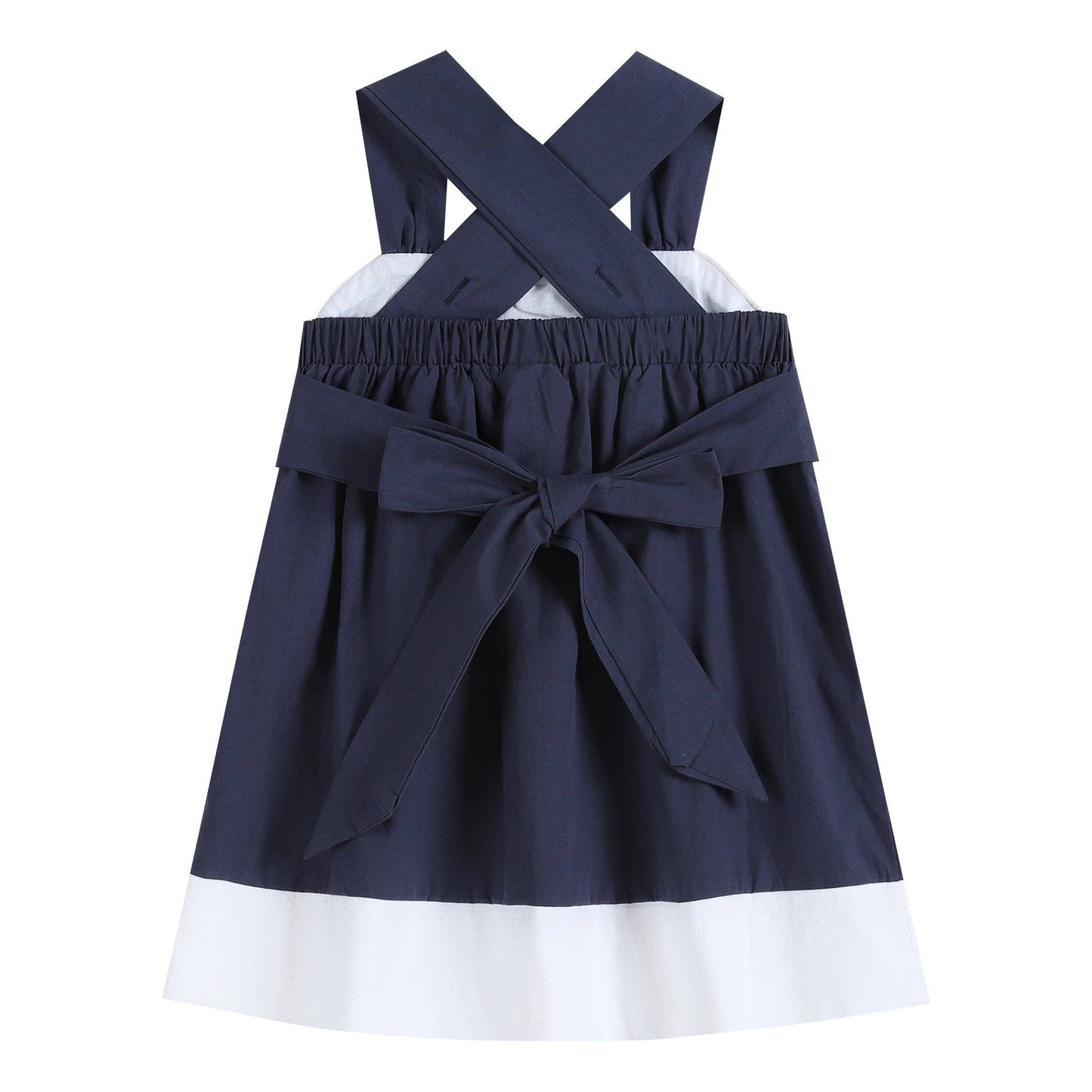 Navy and Gold Christmas Scene Baby A-Line Dress