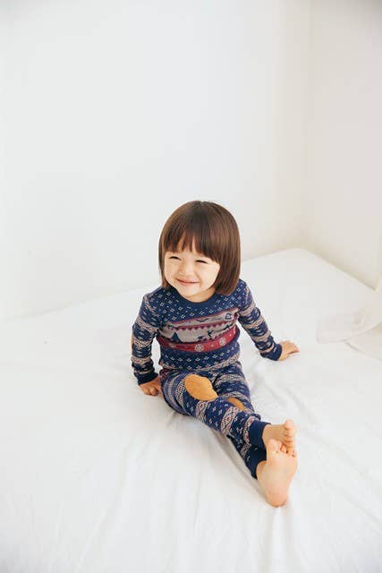 Alps Navy Long Sleeve Pajamas