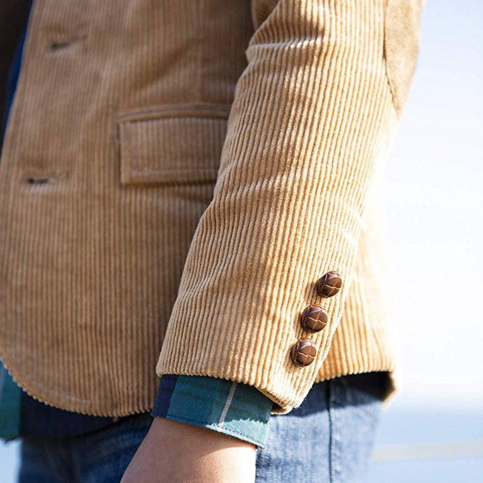 Corduroy Blazer with Elbow Patches