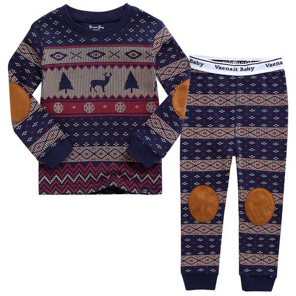 Alps Navy Long Sleeve Pajamas