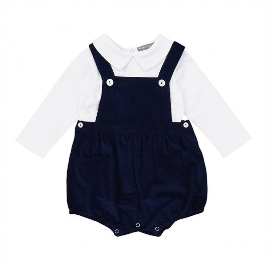 Corduroy Overalls Romper Set