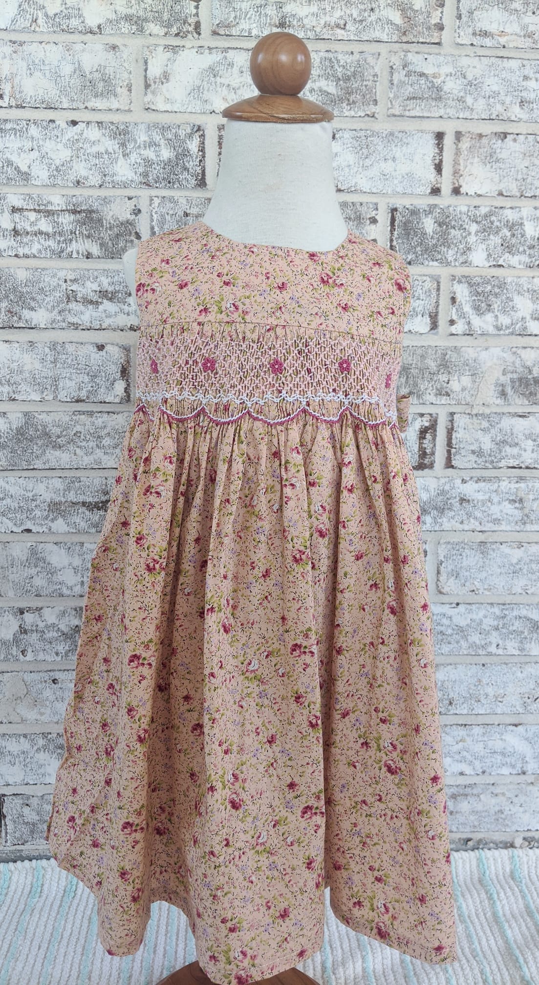 Peach Floral Smock