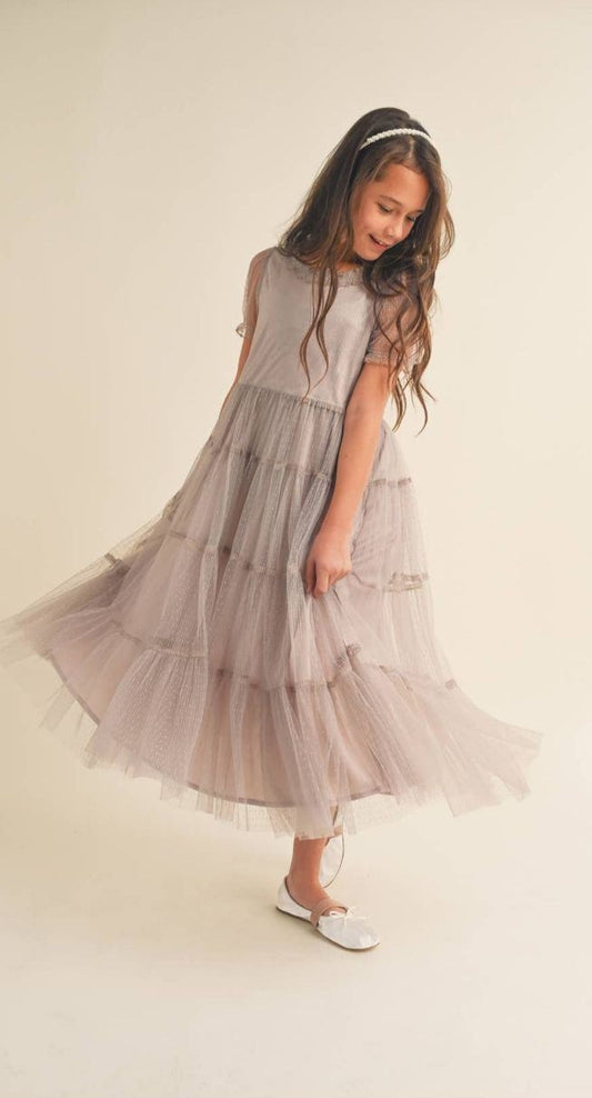 Dusty Orchard Tiered Maxi Dress